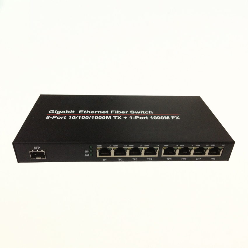 8 ports 10/100/1000M Multi UTP Ports Media Converter